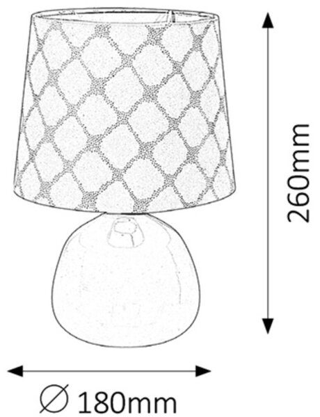 Rabalux 4380 - Lampada da tavolo ELLIE E14/40W beige