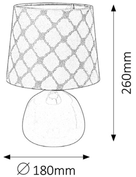 Rabalux 4384 - Lampada da tavolo ELLIE E14/40W rosa