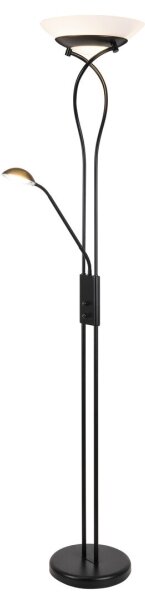 Rabalux 4554 - Lampada da terra GAMMA 2xE27/15W+1xG9/40W/230V nero