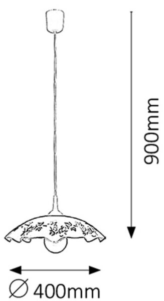 Rabalux 4782 - Lampadario VINO E27/60W/230V