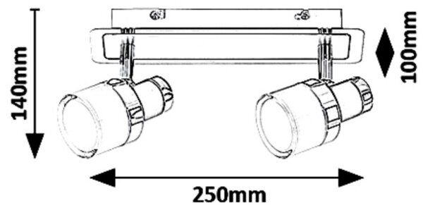 Rabalux 5022 - Faretto LED HAROLD 2xLED/5W/230V IP44