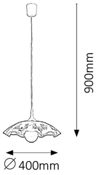 Rabalux 4795 - Lampadario VINO E27/60W/230V