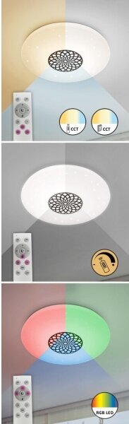 Rabalux 5364-Plafoniera LED RGB dimmerabile OPHELIA LED/24W/230V Wi-Fi +RC