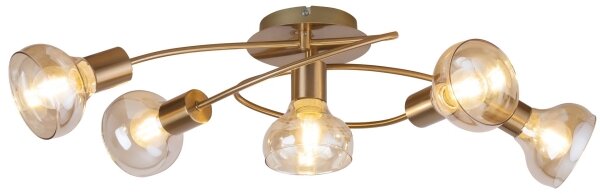 Rabalux 5552 - Lampadario fisso HOLLY 5xE14/40W/230V oro