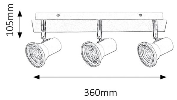 Rabalux 5499 - LED Faretto da bagno STEVE 3xGU10/4,5W/230V
