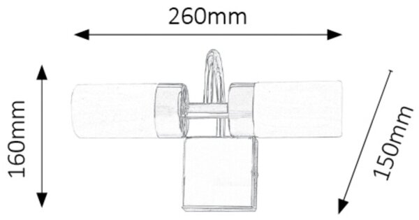Rabalux 5746 - Applique a LED da bagno BETTY 2xLED/4W/230V