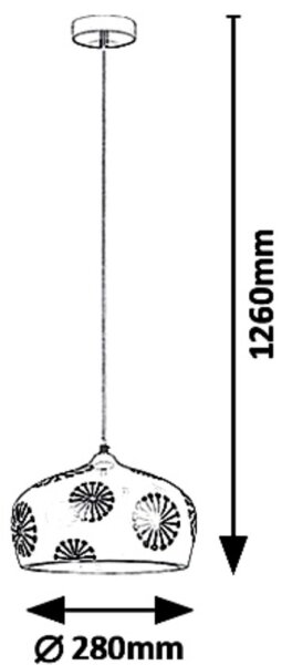 Rabalux 6050 - Lampada a sospensione con cavo GINGER 1xE27/60W/230V