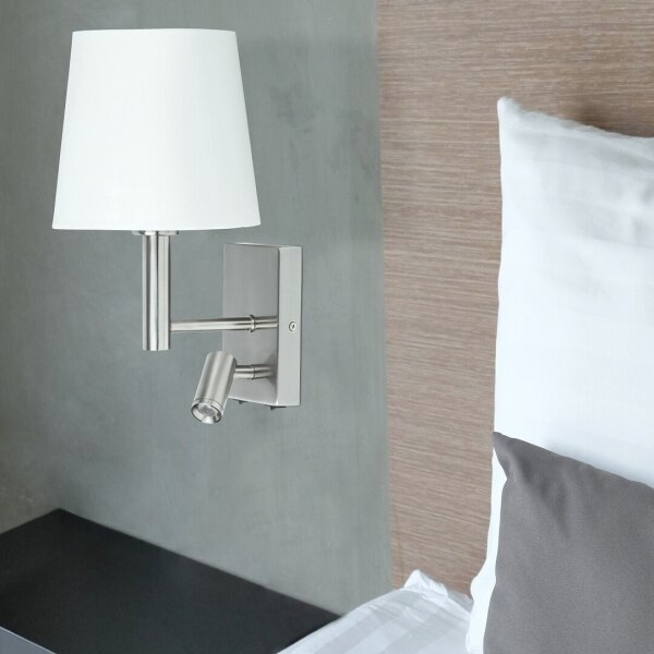 Rabalux 6539 - Lampada da parete LED HARVEY E27/40W + LED/3W
