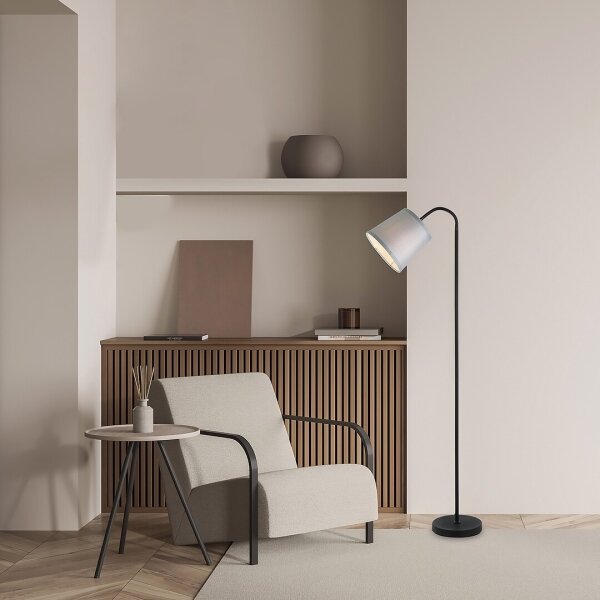 Rabalux 6639 - Lampada da terra GODRIC 1xE27/25W/230V grigio