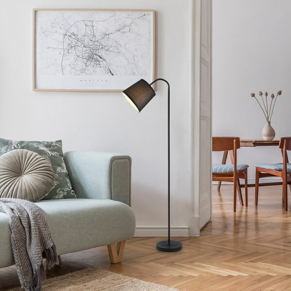Rabalux 6640 - Lampada da terra GODRIC 1xE27/25W/230V nero