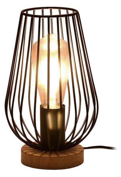 Rabalux 6915 - Lampada da tavolo GREMIO 1xE27/40W/230V nero