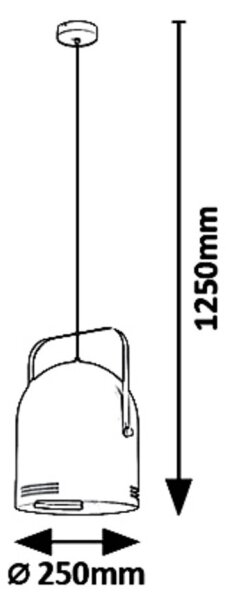 Rabalux 7016 - Lampadario a sospensione con filo MINUET 1xE14/40W/230V