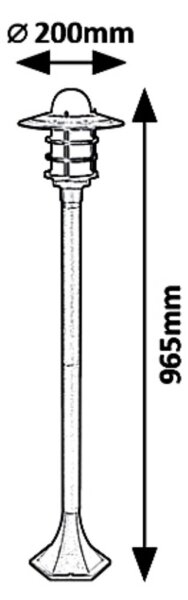 Rabalux 7680 - Lampada da esterno DARRINGTON 1xE27/20W/230V IP44