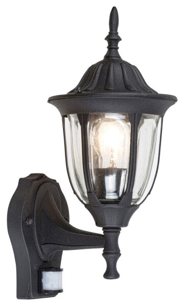 Rabalux 7837 - Applique da esterno con sensore MILANO 1xE27/60W/230V IP43 nero