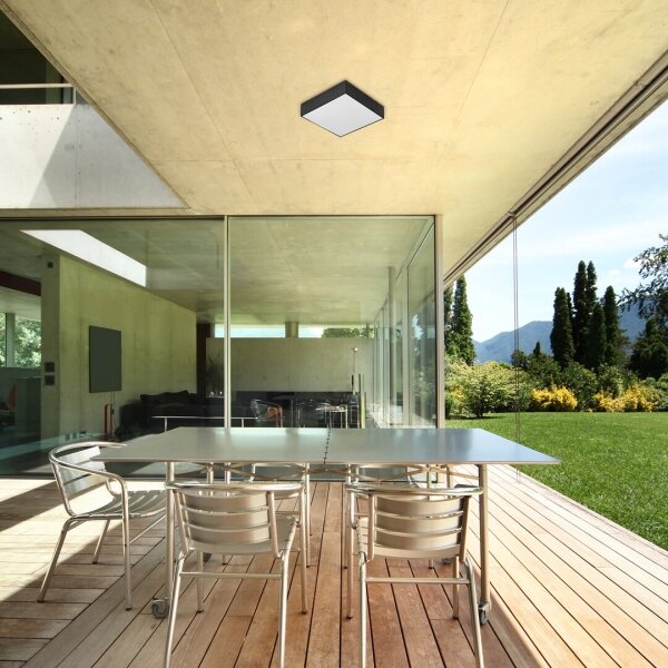 Rabalux - Plafoniera LED da soffitto LED/18W/230V 3000-6000K IP44 nera