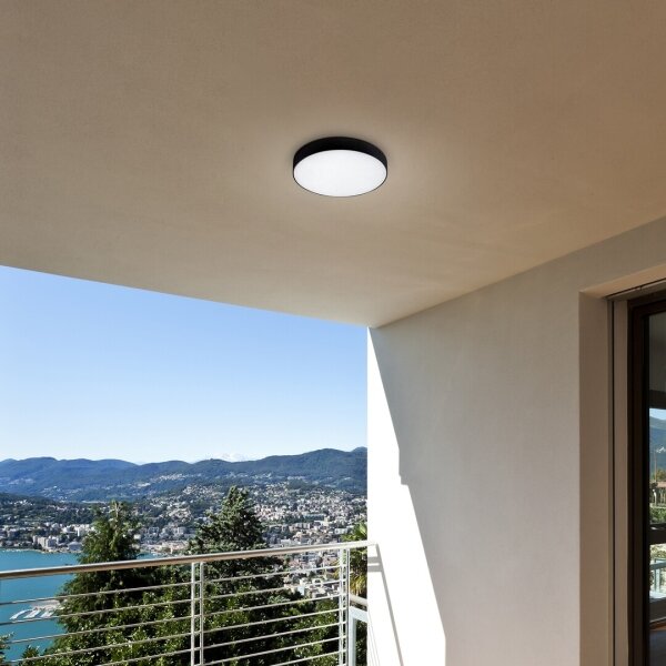 Rabalux - Plafoniera LED/18W/230V 2800-6000K IP44 nera