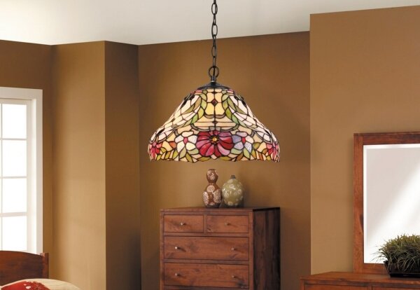 Rabalux 8086 - Lampadario Tiffany in vetro colorato MIRELLA 2xE27/60W/230V