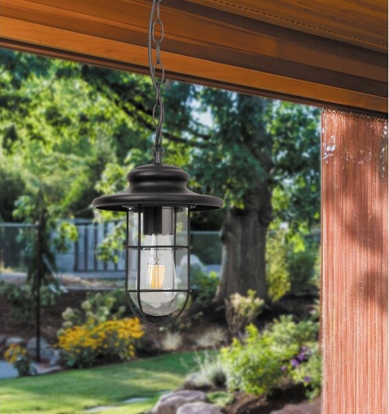 Rabalux 8070 - Lampada a sospensione da esterno PAVIA 1xE27/60W/230V IP44