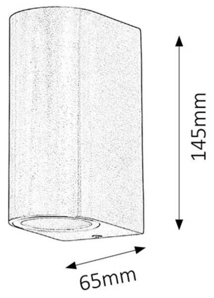 Rabalux 8034 - Applique da esterno CHILE 2xGU10/35W/230V