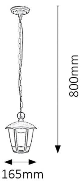 Rabalux 8128 - LED Lampada a sospensione da esterno SORRENTO LED/8W/230V IP44