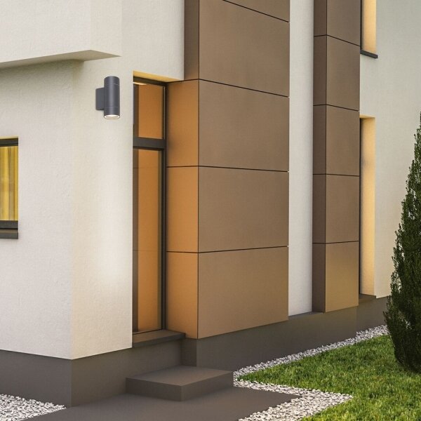 Rabalux 8119 - Applique da esterno PHOENIX 2xGU10/10W/230V IP54 grigio