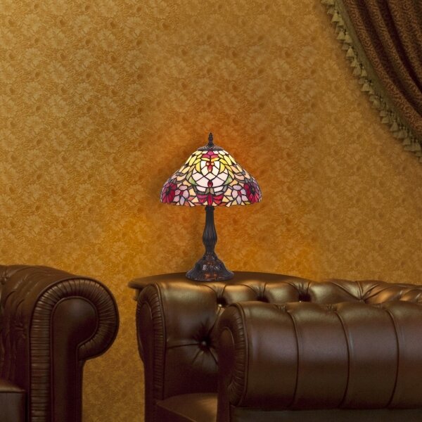 Rabalux 8090 - Lampada da tavolo Tiffany in vetro colorato MIRELLA 1xE27/60W/230V
