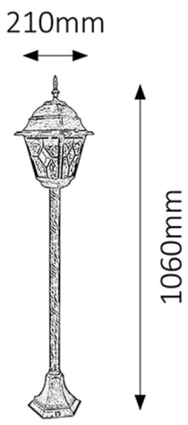 Rabalux 8185 - Lampada esterna MONACO 1xE27/60W/230V