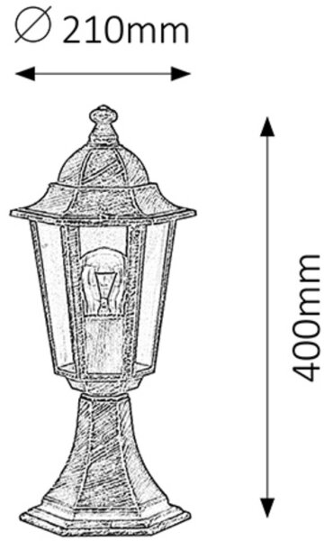 Rabalux 8236 - Lampada da esterno VELENCE 1xE27/60W/230V