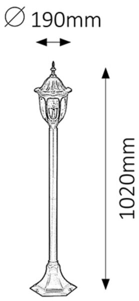 Rabalux 8345 - Lampada da esterno MILANO 1xE27/60W/230V