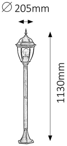 Rabalux 8385 - Lampada da esterno TORONTO 1xE27/100W/230V IP44