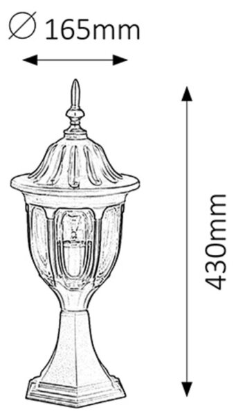 Rabalux 8343 - Lampada da esterno MILANO 1xE27/60W/230V