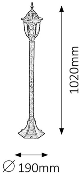 Rabalux 8375 - Lampada da esterno MILANO 1xE27/60W/230V