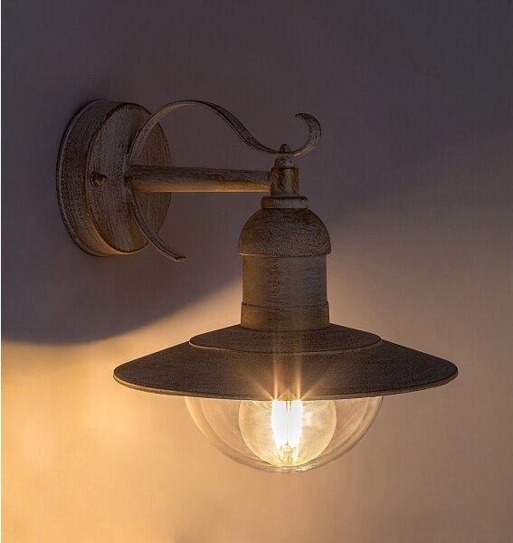 Brilagi - Applique da esterno MOLDE 1xE27/60W/230V IP44 bianco/patina