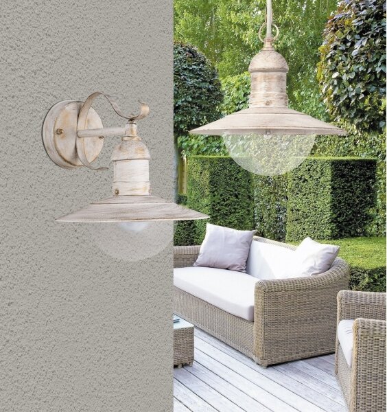 Brilagi - Applique da esterno MOLDE 1xE27/60W/230V IP44 bianco/patina