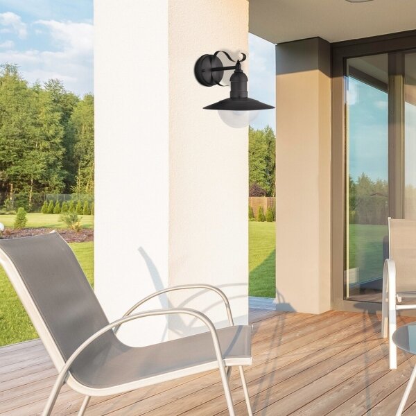 Brilagi - Lampada da parete esterna MOLDE 1xE27/60W/230V IP44 nera