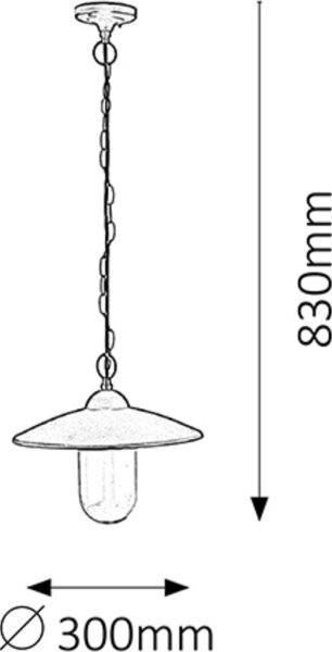 Rabalux 8687 - Lampada a sospensione da esterno VIGO 1xE27/60W