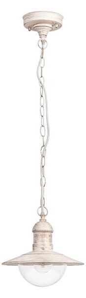 Brilagi - Lampada a sospensione da esterno MOLDE 1xE27/60W IP44 bianco/patina