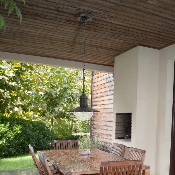 Brilagi - Lampada sospesa per esterni MOLDE 1xE27/60W IP44 nera