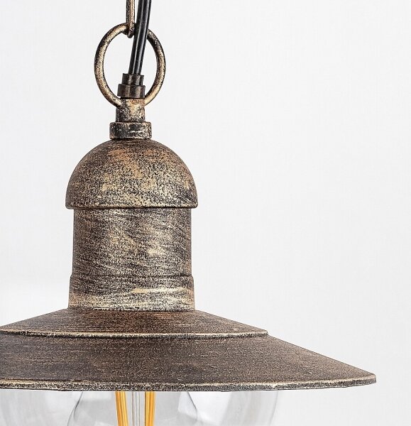 Brilagi - Lampada a sospensione per esterni MOLDE 1xE27/60W IP44 bronzo/patina