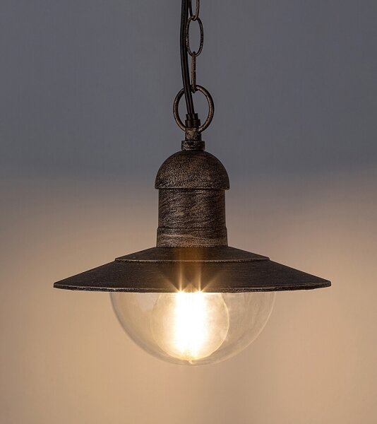 Brilagi - Lampada a sospensione per esterni MOLDE 1xE27/60W IP44 bronzo/patina
