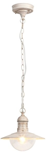 Brilagi - Lampada a sospensione da esterno MOLDE 1xE27/60W IP44 bianco/patina