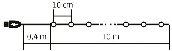 LED RGB dimmerabile catena 100xLED/29 funzioni 10,4m