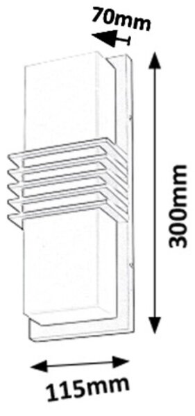 Rabalux 8940 - Applique a LED da esterno RODEZ LED/12W/230V IP44 800lm 4000K