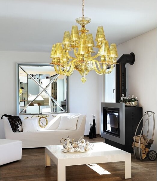 Redo IID C12 51 - Lampadario a sospensione con catena IDILLIO 12xG9/48W/230V