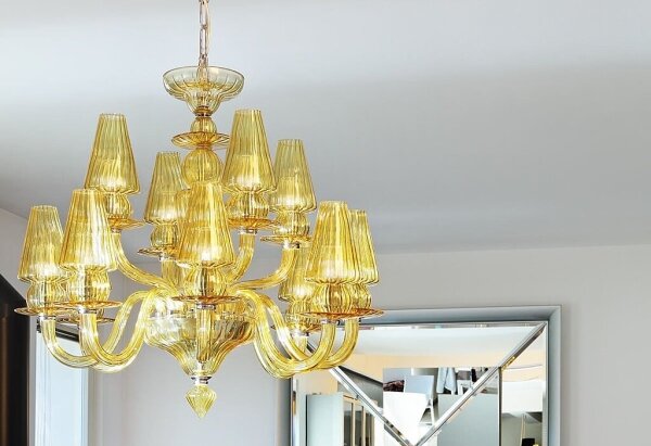 Redo IID C12 51 - Lampadario a sospensione con catena IDILLIO 12xG9/48W/230V