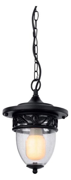 Redo 9399 - Lampadario da esterno a sospensione con catena BASEL 1xE27/42W/230V IP44 nero