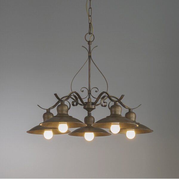 INCANTI 02-761 - Lampadario a sospensione con catena LENA 5xE27/42W/230V