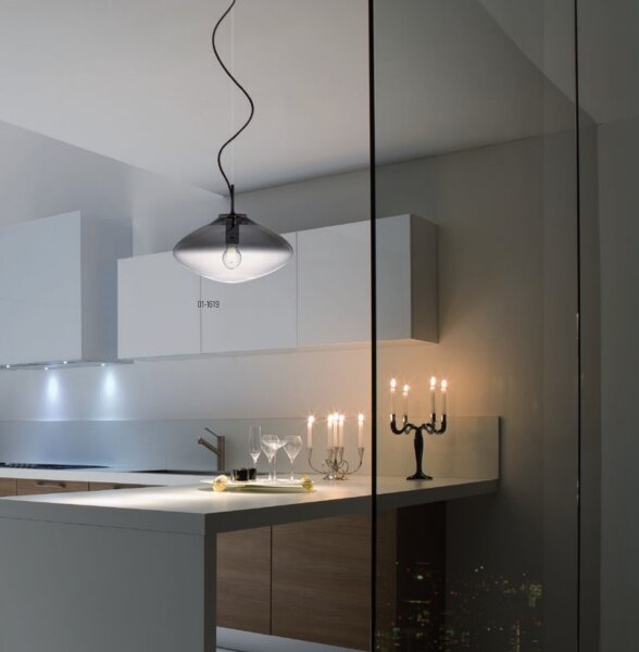 Redo 01-1619 - Lampadario a sospensione con filo ABSOLUTE 1xE27/42W/230V grigio