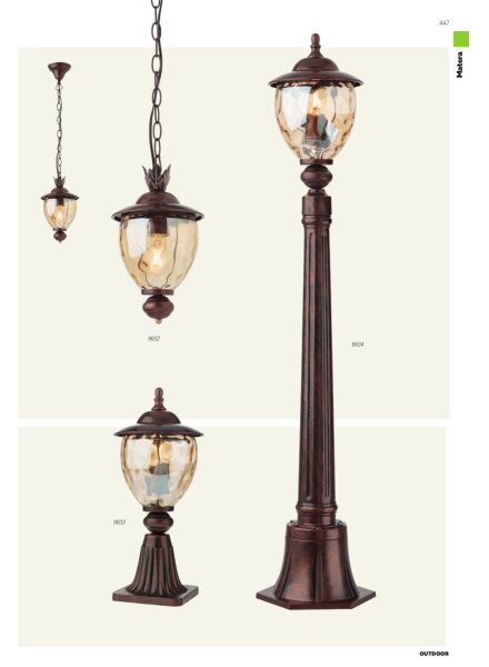 Redo 9634 - Lampada da esterno MATERA 1xE27/42W/230V IP33