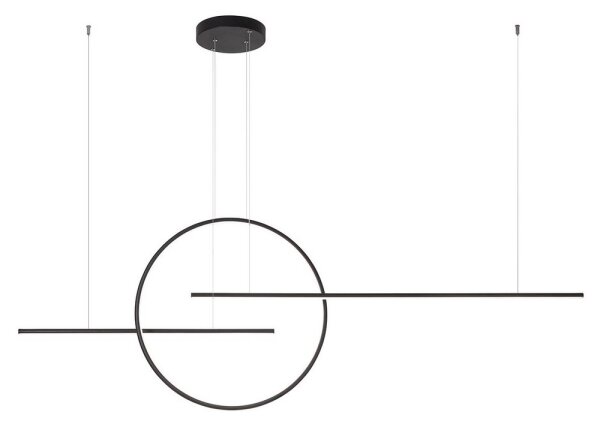 Redo 01-1737 - Lampadario a sospensione con filo LED dimmerabile GIOTTO LED/56W/230V nero